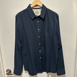 Dark Blue Men’s Button Down Shirt